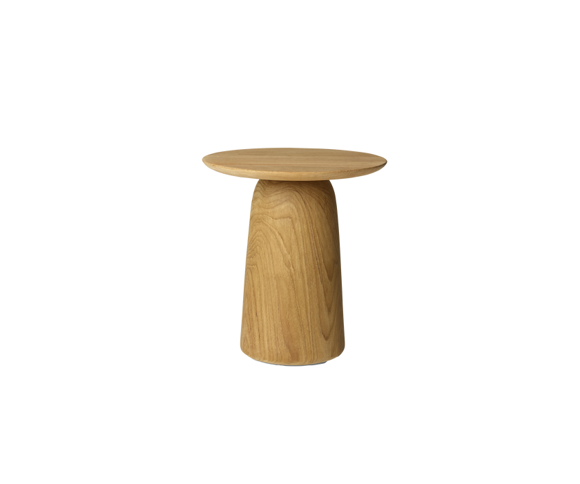 Dunes sculptural teak side table by Yabu Pushelberg for Tribù | Casa Design Group