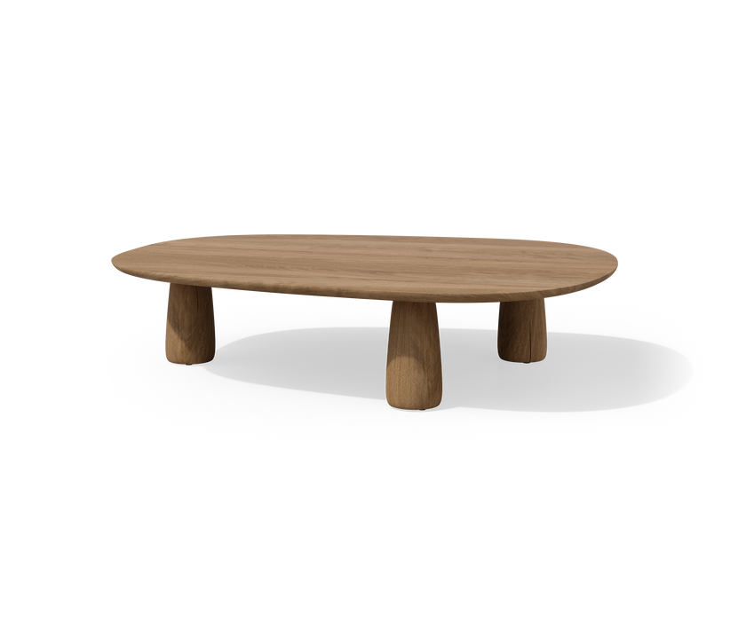 Dunes sculptural teak side table by Yabu Pushelberg for Tribù | Casa Design Group