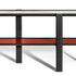 DUO Console with solid ash wood frame, elevated shelves and bronze-finished metal accents by Ceccotti Collezioni | Casa Design Group