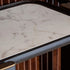 DUO Console with solid ash wood frame, elevated shelves and bronze-finished metal accents by Ceccotti Collezioni | Casa Design Group