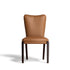 DUO Dining Chair with a high upholstered backrest, solid ash wood legs and tailored leather or fabric upholstery by Ceccotti Collezioni | Casa Design Group