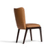 DUO Dining Chair with a high upholstered backrest, solid ash wood legs and tailored leather or fabric upholstery by Ceccotti Collezioni | Casa Design Group