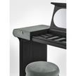 Luxury Stami Vanity by Gallotti&Radice with Mirror, Leather Upholstery and Brass Details | Casa Design Group
