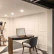 Eclisse solid wood and leather vanity with lift-up mirror by Riva 1920 | Casa Design Group