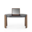 Eclisse solid wood and leather vanity with lift-up mirror by Riva 1920 | Casa Design Group