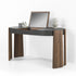 Eclisse solid wood and leather vanity with lift-up mirror by Riva 1920 | Casa Design Group