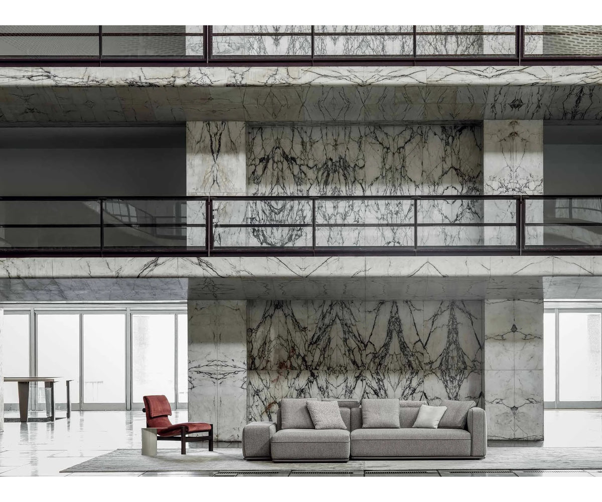 Eddie Sectional Sofa by Frigerio modular designer sofa with upholstered seating and concealed base | Casa Design Group