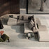 Eddie Sectional Sofa by Frigerio modular designer sofa with upholstered seating and concealed base | Casa Design Group