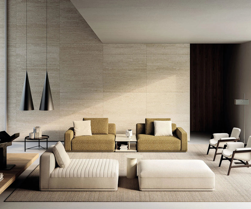 Eddie Sectional Sofa by Frigerio modular designer sofa with upholstered seating and concealed base | Casa Design Group