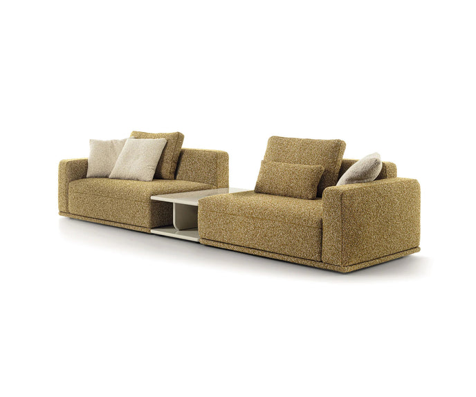 Eddie Sectional Sofa by Frigerio modular designer sofa with upholstered seating and concealed base | Casa Design Group