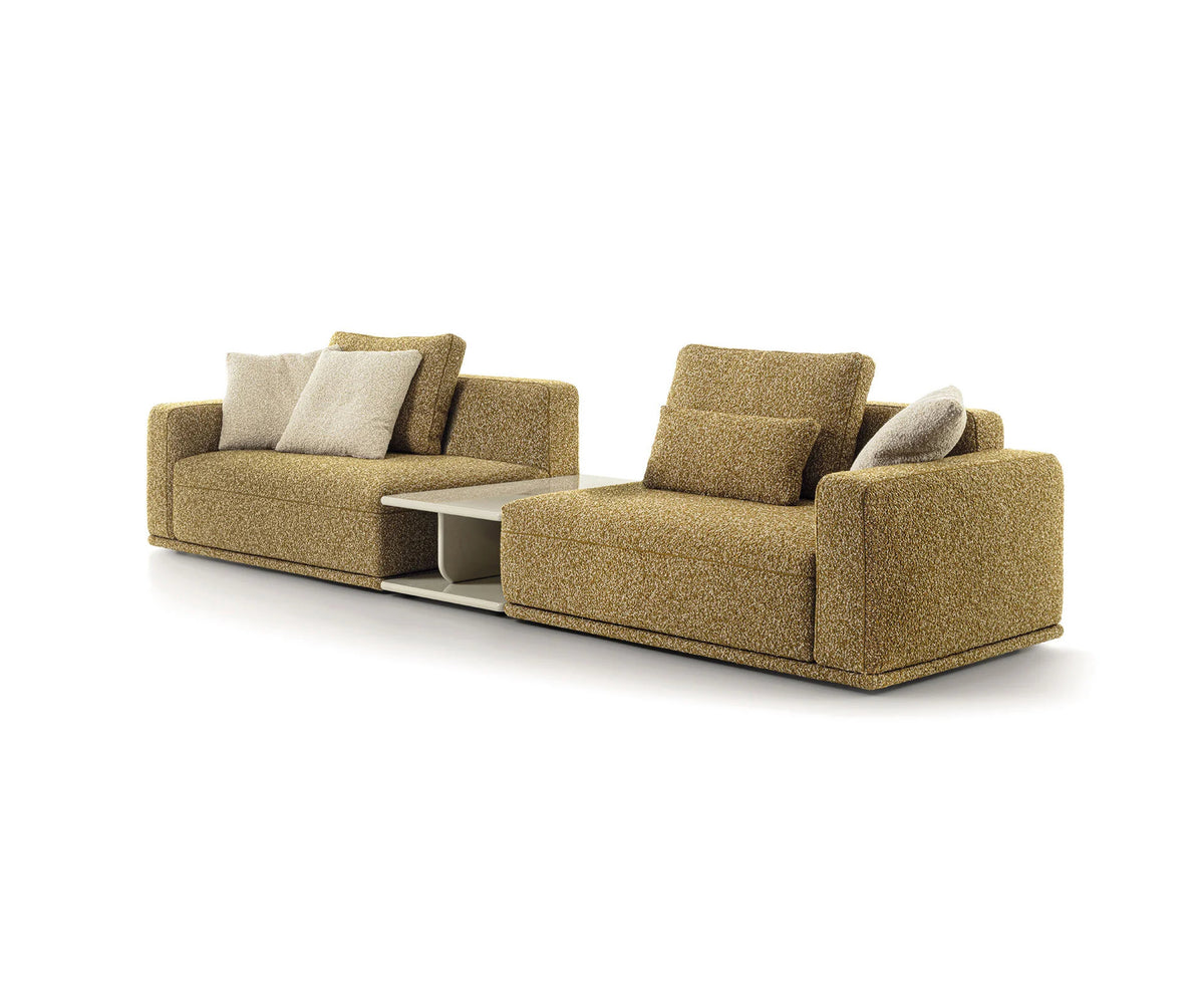 Eddie Sectional Sofa by Frigerio modular designer sofa with upholstered seating and concealed base | Casa Design Group