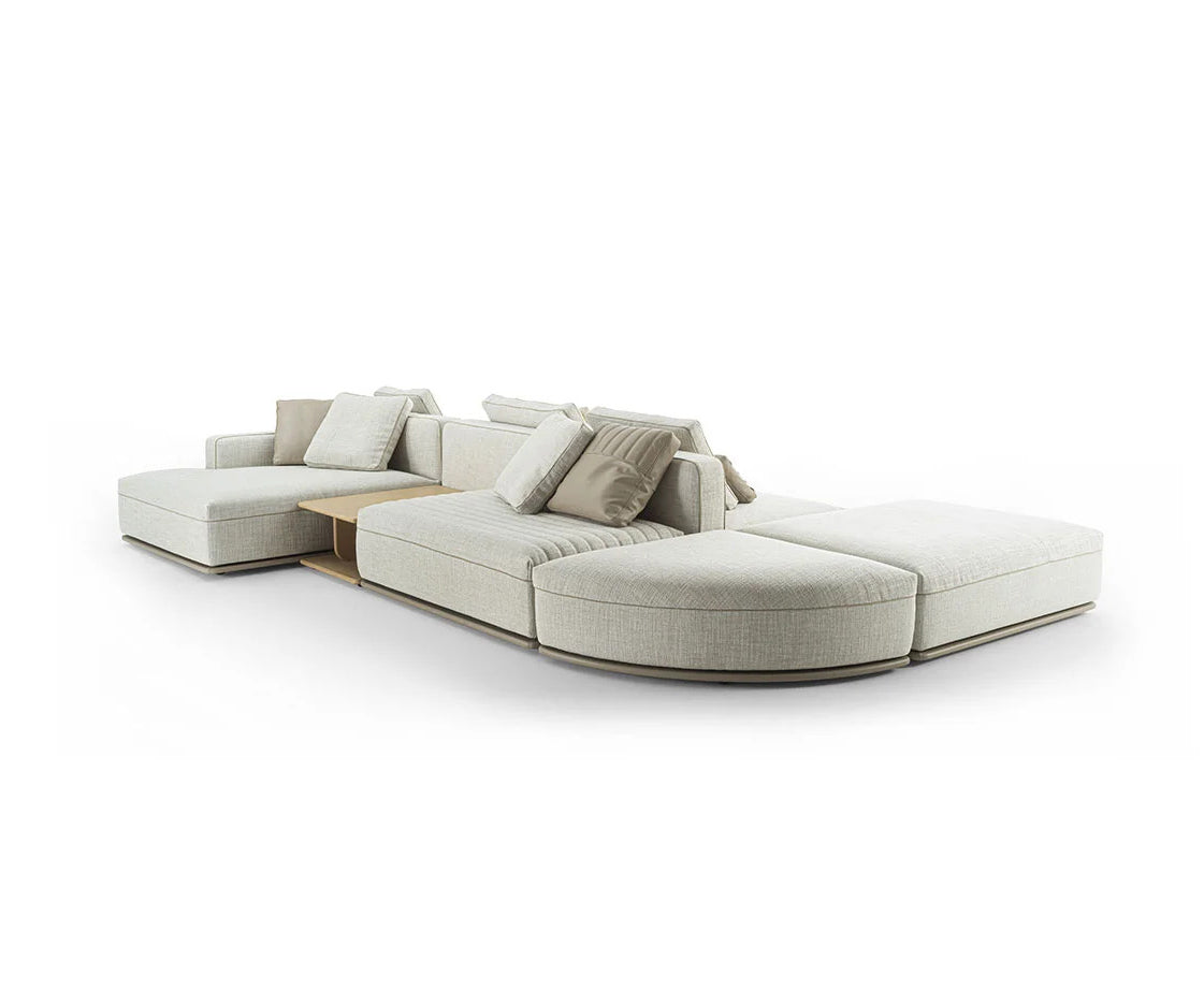 Eddie Sectional Sofa by Frigerio modular designer sofa with upholstered seating and concealed base | Casa Design Group