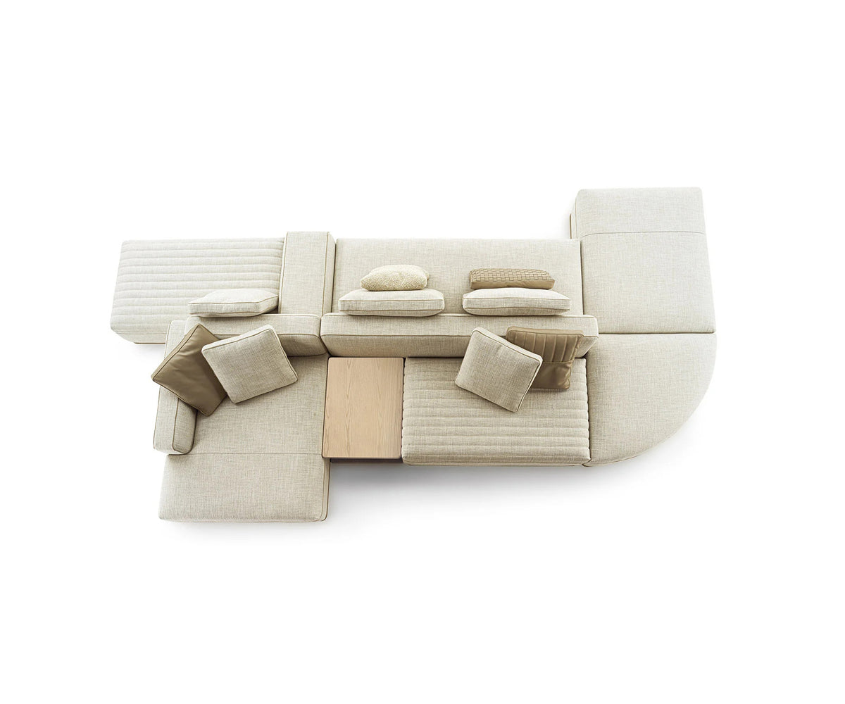 Eddie Sectional Sofa by Frigerio modular designer sofa with upholstered seating and concealed base | Casa Design Group