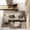Eddie Sectional Sofa by Frigerio modular designer sofa with upholstered seating and concealed base | Casa Design Group