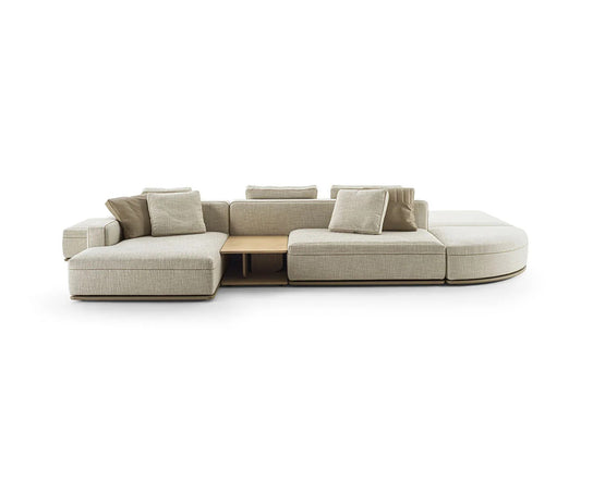 Eddie Sectional Sofa by Frigerio modular designer sofa with upholstered seating and concealed base | Casa Design Group