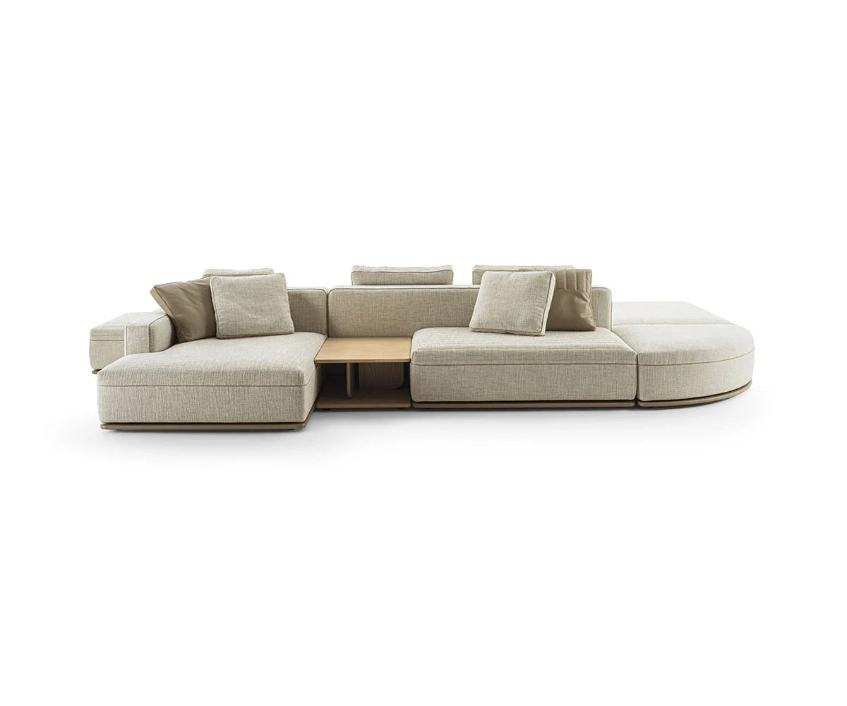 Eddie Sectional Sofa by Frigerio modular designer sofa with upholstered seating and concealed base | Casa Design Group