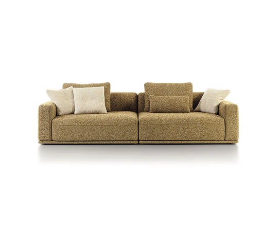 Eddie Sofa by Frigerio modular designer sofa with upholstered seating and concealed base | Casa Design Group