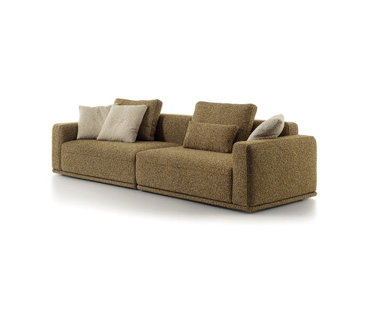 Eddie Sofa by Frigerio modular designer sofa with upholstered seating and concealed base | Casa Design Group