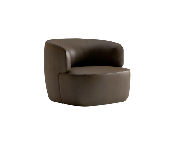 High End Elain Lounge Chair Cognac Brown Leather by Molteni&C Quickship Casa Design Group