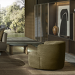 High End Elain Lounge Chair Cognac Brown Leather by Molteni&C Quickship Casa Design Group