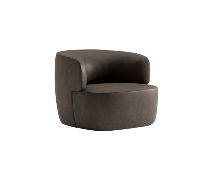 High End Elain Lounge Chair Cognac Brown Leather by Molteni&C Quickship Casa Design Group