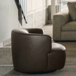 High End Elain Lounge Chair Cognac Brown Leather by Molteni&C Quickship Casa Design Group