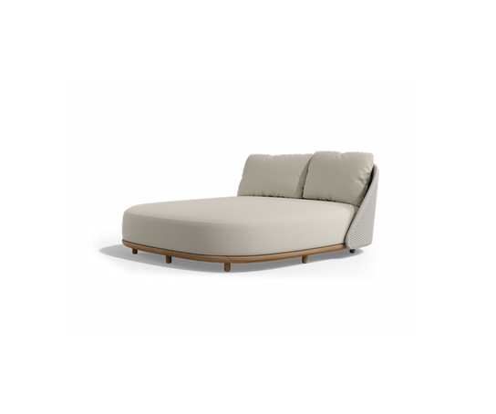 Elio sculptural teak daybed by Yabu Pushelberg for Tribù | Casa Design Group