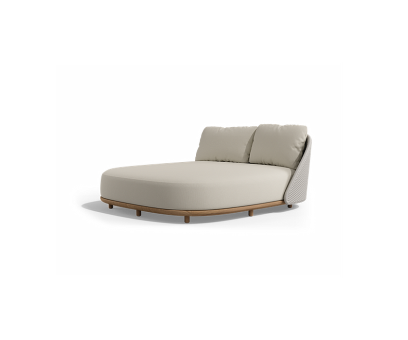Elio sculptural teak daybed by Yabu Pushelberg for Tribù | Casa Design Group