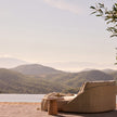 Elio sculptural teak daybed by Yabu Pushelberg for Tribù | Casa Design Group