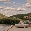 Elio sculptural teak daybed by Yabu Pushelberg for Tribù | Casa Design Group