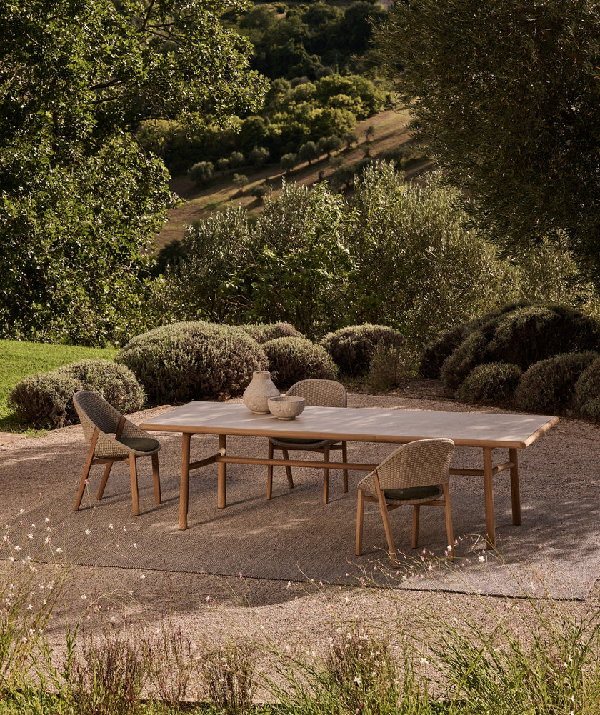 Elio woven teak dining chair by Yabu Pushelberg for Tribù | Casa Design Group