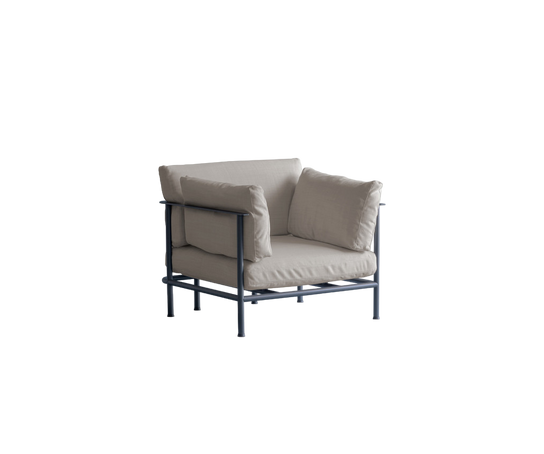 Comfortable Elodie Outdoor Lounge Chair with Suspended Cushion Design by Potocco | Casa Design Group