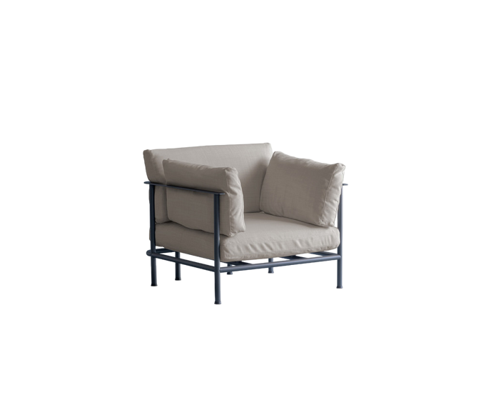 Comfortable Elodie Outdoor Lounge Chair with Suspended Cushion Design by Potocco | Casa Design Group
