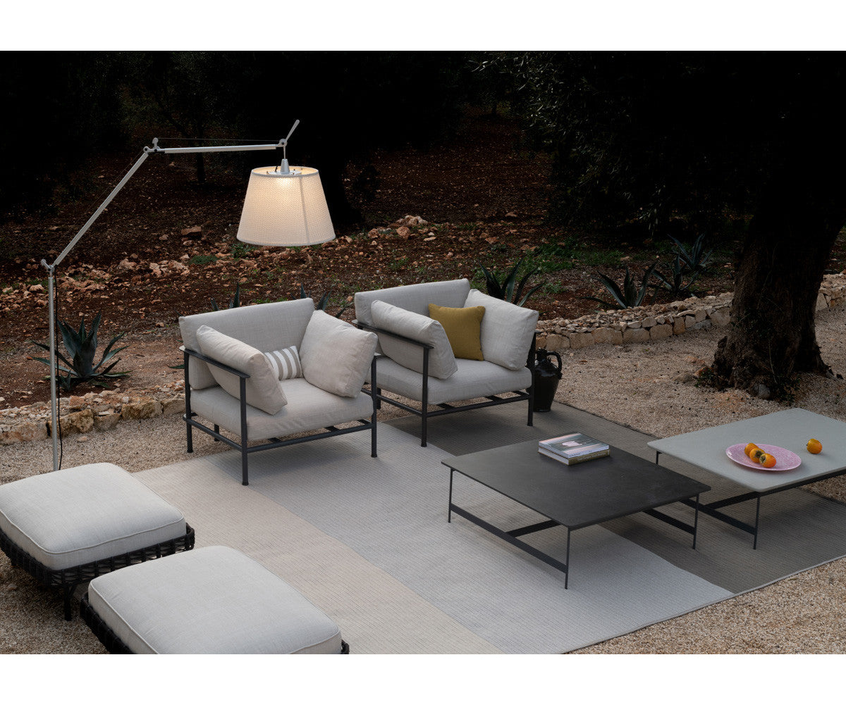 Comfortable Elodie Outdoor Lounge Chair with Suspended Cushion Design by Potocco | Casa Design Group