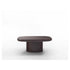 Enook Brillo coffee table featuring a solid wood structure, cylindrical base, and elegant marble top with refined contemporary styling.
