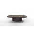 Enook Brillo coffee table featuring a solid wood structure, cylindrical base, and elegant marble top with refined contemporary styling.