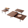 Ensemble Outdoor Coffee Table by Paola Lenti with a Stainless Steel Structure and Decorative Tops | Casa Design Group