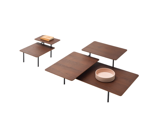 Ensemble Outdoor Coffee Table by Paola Lenti with a Stainless Steel Structure and Decorative Tops | Casa Design Group