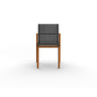 Elegant Greenwich Outdoor Batyline Teak Dining Side Chair by Danao | Casa Design Group