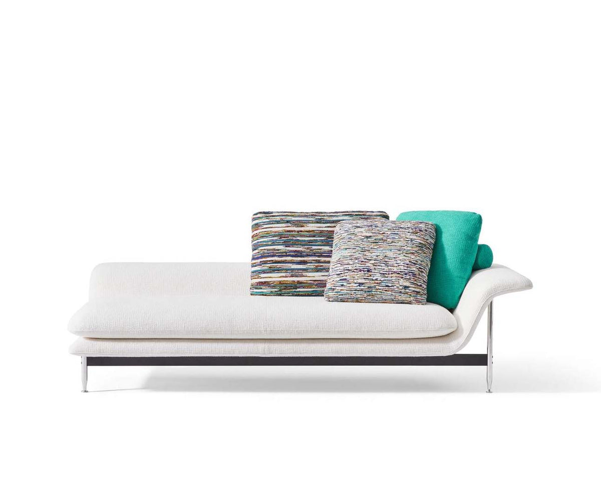 Esosoft bench by Cassina with modular design, aluminum frame and upholstered cushion – Casa Design Group