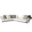 Esosoft sectional sofa by Cassina with modular design, aluminum frame and upholstered cushions – Casa Design Group