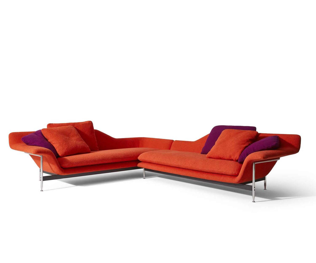 Esosoft sectional sofa by Cassina with modular design, aluminum frame and upholstered cushions – Casa Design Group