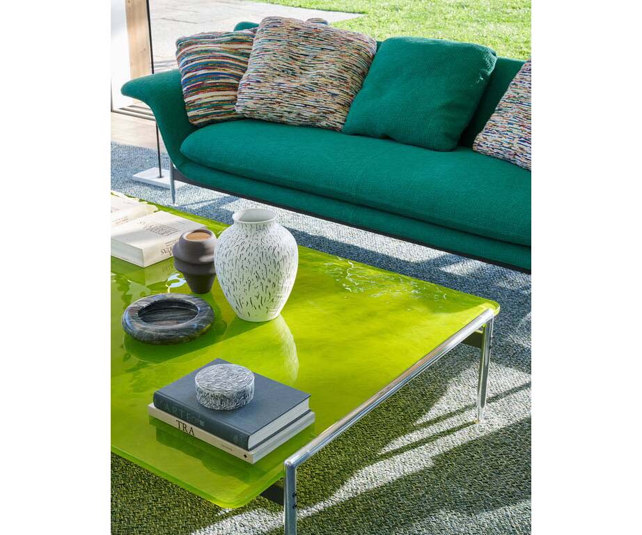 Esosoft sofa by Cassina with modular design, aluminum frame and upholstered cushions – Casa Design Group