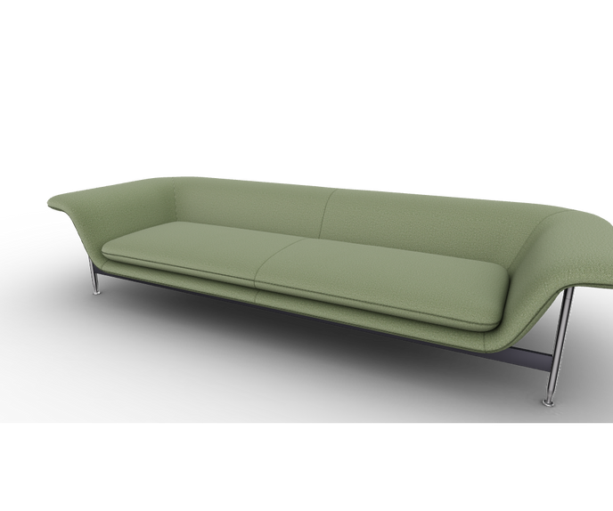 Esosoft sofa by Cassina with modular design, aluminum frame and upholstered cushions – Casa Design Group