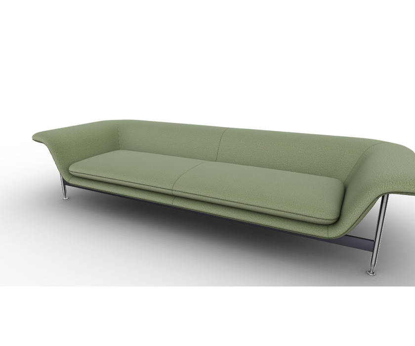 Esosoft sofa by Cassina with modular design, aluminum frame and upholstered cushions – Casa Design Group