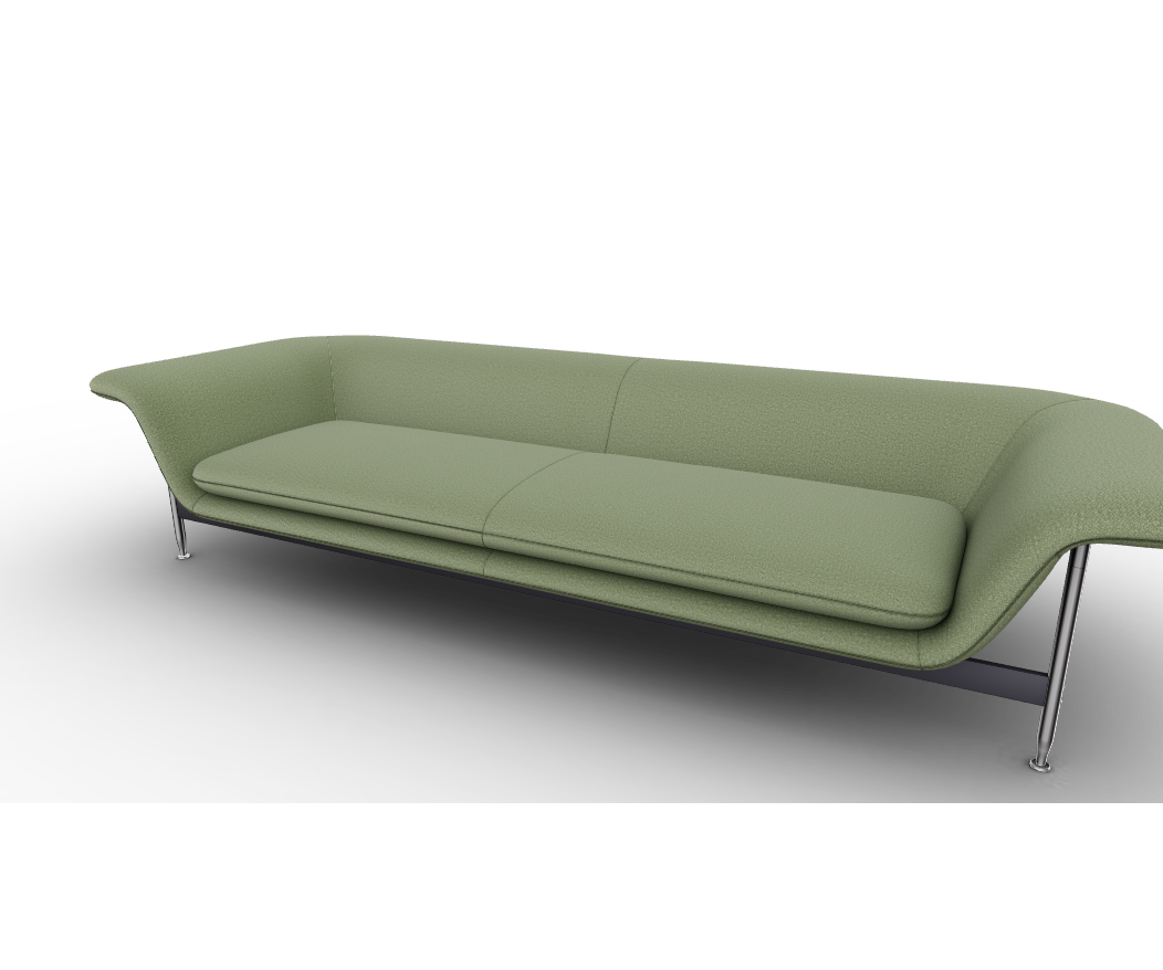 Esosoft sofa by Cassina with modular design, aluminum frame and upholstered cushions – Casa Design Group