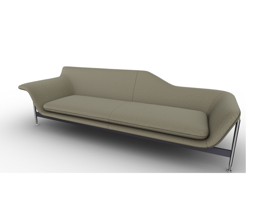 Esosoft sofa by Cassina with modular design, aluminum frame and upholstered cushions – Casa Design Group