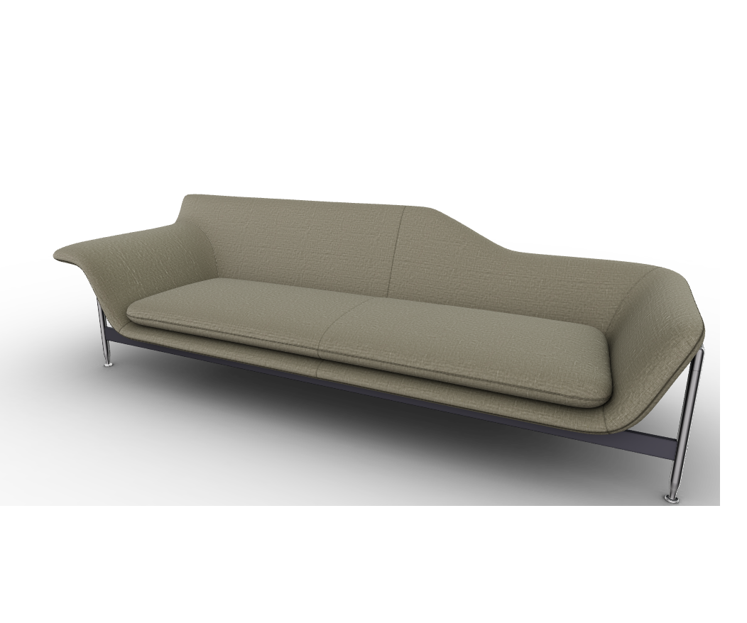 Esosoft sofa by Cassina with modular design, aluminum frame and upholstered cushions – Casa Design Group