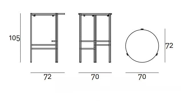 High End Etoile Outdoor Table by Living Divani Casa Design Group