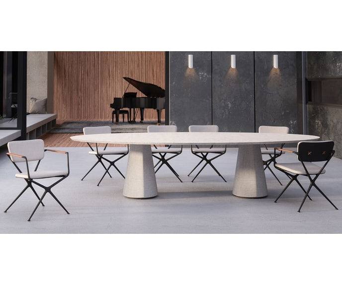 Modern Exes Oval Outdoor Dining Table by Royal Botania Casa Design Group